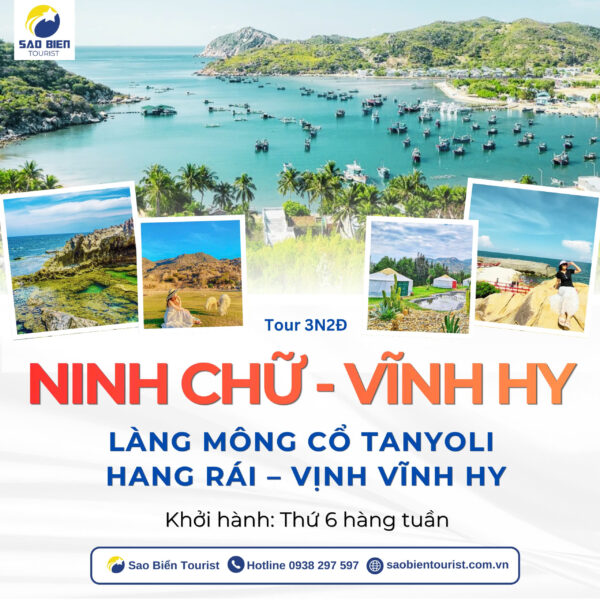 Tour Ninh Chữ - Vĩnh Hy - Làng Mông Cổ Sao Biển Tourist