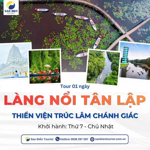 Làng Nổi Tân Lập 1 ngày Sao Biển Tourist