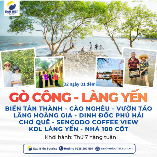 Tour Gò Công -Làng Yến 2N1Đ - Sao Biển Tourist