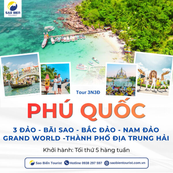 Tour Phú Quốc - 3 Đảo - Sao Biển Tourist