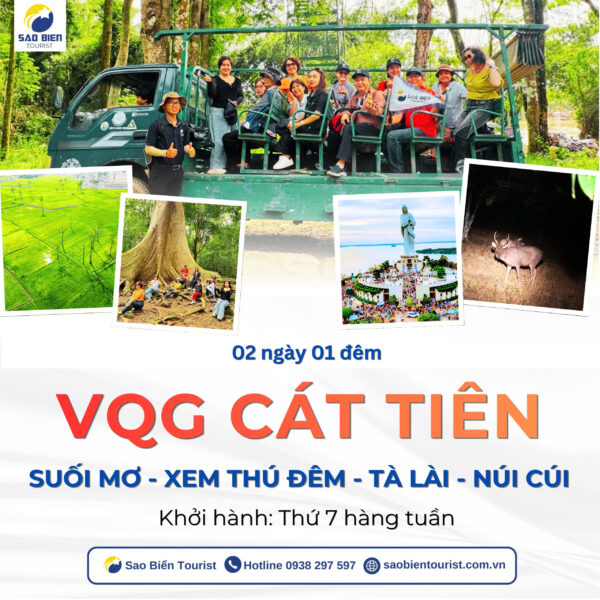 Tour VQG Cát Tiên - Xem Thú Đêm 2N1Đ - Sao Biển Tourist
