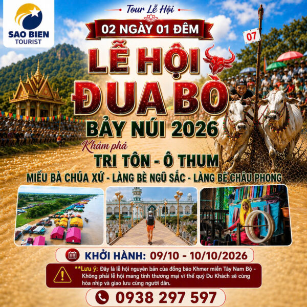 Tour Lễ Hội Đua Bò Bảy Núi An Giang 2026 - Sao Bien Tourist