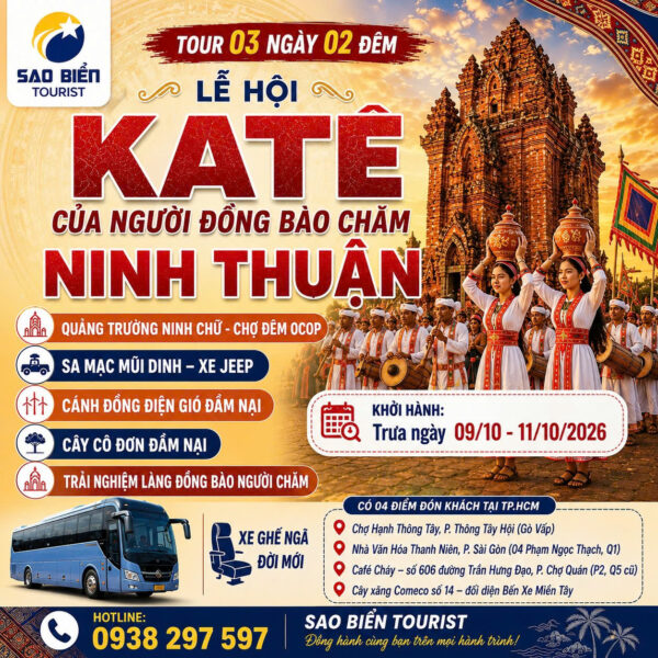 Tour Lễ Hội KaTê Ninh Thuận 2026 - Sao Bien Tourist